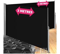 tectake Double-sided Awning in Black | Size: Large TECTAKE Black Large