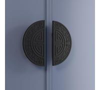 Black Double Sided Entry Door Handle for Glass/Wooden Door Interior Exterior Pull Push Door Hardware 40X30cm