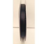 Black double-sided satin ribbon 10 mm width (3 / 20,3 cm) - 50 meters (Complete reel) Crafts gift wrap floristics