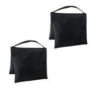 Black Double Zipper Tripod Sandbags Set 2pcs for Camera Gear | Oxford Cloth Build, Includes Carabiner, Keeps Equipment Stable, Outdoor Use for Stand and Boom Arm Random Color