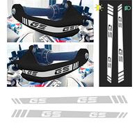 BLACK DOVES GRAPHICS 2 x Reflective Stickers Compatible with Motorrad R 1200 GS Adventure & Standard & R 1250 GS Adventure Handguards (White)