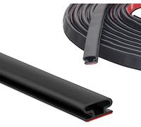 Black Draft Excluder for Doors, 6M Self-Adhesive Door Seal Strip, D-Shaped Rubber Draught Excluder Weather Stripping for Door Windows, Suit for 2.5 to 5.5mm Gap