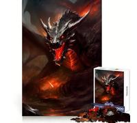 Black Dragon 1000 Piece Jigsaw Puzzles for Adults Teenagers Think Training Easy Relaxation Defined Edges Thoughtful Xmas (50x75cm)