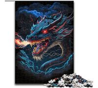 Black Dragon 1000 Pieces Jigsaw Puzzle for Adults& Teens, Help The Brain Exercise Addictive Toys to Cultivate Patience Perfect Decoration (26x38cm)