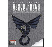 Black Dragon - Blank Paper Sketch Book - Drawing book with bordered pages: Large Format Art Journal - Approx A4 - Drawings, illustrations and notes: Volume 1 (Monster Sketch Books)