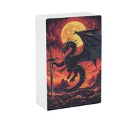 Black Dragon Doomsday Cigarette Case Box Holder Plastic for Women Men Normal Size