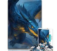 Black Dragon Jigsaw Puzzles for Teenagers 1000 Piece,Educational Games Home Decoration Artists Collection,Fine Art (75x50cm)