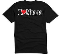 Black Dragon Men's T-Shirt Black - I Love with Heart (Name) - Fancy Dress - Party - Fun Shirt - I Love Moana, black, L