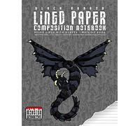 Black Dragon - Monster Workbooks - Lined Paper Composition Notebook: 5MM Ruled Lines with Margin - Writing Book Large Format Journal - 8.5”X11” - ... and lists.: Volume 1 (Monster Lined Paper)