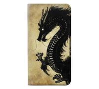 Black Dragon Painting PU Leather Flip Case Cover For Google Pixel 4a 5G