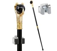 Black Dragon Pearl Walking Cane with Cane Rack, Luxury Men Womens Walking Stick, for Cospaly Vintage Party 92cm