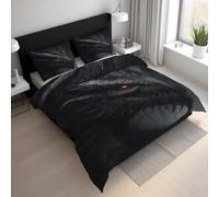 Black Dragon Single Duvet Cover Sets, Evil Dragon Bedding Sets Double-Sided Printing, Soft Microfiber Quilt Cover With Zip Fastening + 1 Pillowcase, 135x200 M&-95