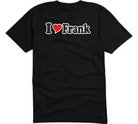 Black Dragon - T-Shirt Man Black - I Love with Heart and Name - I Love Frank L
