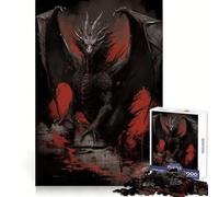Black Dragon V 1000 Piece Jigsaw Puzzles for Adults Teenagers Think Training Easy Relaxation Defined Edges Thoughtful Xmas (38x26cm)