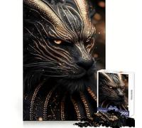 Black Dragon with Gold Accents 1000 Piece Jigsaw Puzzles for Teenagers Jigsaw Think Training Stress Free Fun Defined Edges Holiday Present (50x75cm)