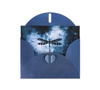 Black Dragonfly Greeting Card With Envelope, Birthday Card, Christmas Card, Invitation Card, 3 Colors