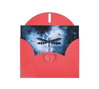 Black Dragonfly Greeting Card With Envelope, Birthday Card, Christmas Card, Invitation Card, 3 Colors