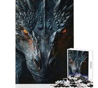 Black Dragons Wrath Jigsaws 1000 Pieces for Teenagers Boost Cognitive Clarity And Sharpness Mindful Calm Play Enjoyment (38x26cm)