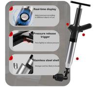 Black Drain Blaster Air Plunger For Toilet High Pressure Blockage Powerful Unblocker