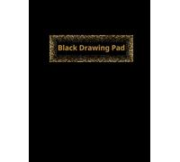 Black Drawing Pad: Black Drawing Pad: Premium Durable Hardcover Edition | Sophisticated Gold & Black Geometric Afrocentric Design | 120 Blank Black Pages, Large 8.25 x 11 Inches