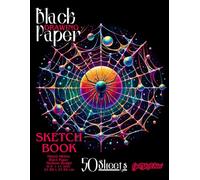 Black Drawing Paper Sketchbook: Mixed Media Sketch Book for Gel Pens Acrylics Colored Pencils Large 8.5 x 11" Artist Black Paper Pad 50 Sheets Arts ... Sketching Painting Premium Abstract Art Cover