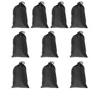 Black Drawstring Bags, 10 PCS Portable Drawstring Bag Carry Ditty Pouch with Toggle Small Carry Pouch Storage for Sports Travel