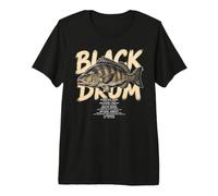 Black Drum Fish Scientific Facts Funny Fishing Dad Premium T-Shirt