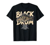 Black Drum Fish Scientific Facts Funny Fishing Dad Value Graphic T-Shirt