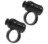 Black Drumstick Gripper Ring Control Clip 7a 7b for Drummers | Plastic and Silicone Build, Anti Slip Support, Rapid Installation, Stage Performance and Jazz Gigs