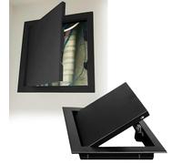 Black Drywall Access Panel - Click-to-Open Maintenance Hatch for Plumbing & Electrical Metal Door for Roof Wall & Basement Access - Includes Screws and Installation Guide