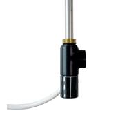 Black Dual Fuel Kit - 200W Electric Element & T-Piece Adapter for Radiator Towel Rail Bathroom (Fixed Temperature 70c) Electric Heating