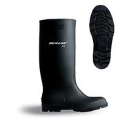 Black Dunlop Waterproof Welly Wellies Wellington Boots Size 7