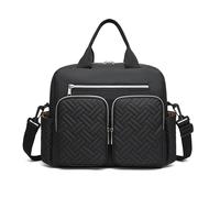 (Black) Durable And Functional Changing Tote bag