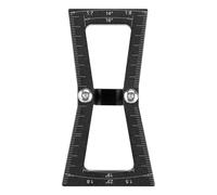 (Black) Durable Woodworking Marker Gauge Tool for Accurate Dovetail Measurements - Black/Red, Aluminium Alloy