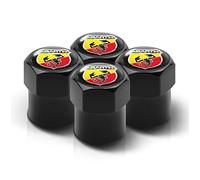 Black Dust Valve Cap with Ultra Gloss Black Abarth Logo.