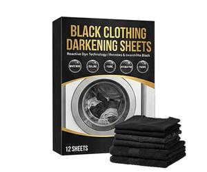 Black Dye Restorer, Fabric Color Booster, 5.9x4.72x0.98inch Clothing Solution with Deep Black Finish, Fade Repair Liquid Formula, Textile Revive with Solution Design, Garment Care for Home Use