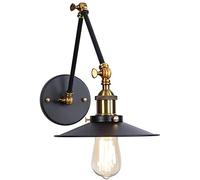 Black E27 Wall Sconce Lights - Adjustable Long Swivel Arm Wall Lamps Modern Minimalist Sconce Wall Mounted Lights Reading Lamp Hardwired Rustic Elegant for Aisle Headboard Dining Room Kitchen