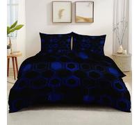 Black Easy Care Printed Duvet Cover Set,Minimalism Geometry Lines Breathable Stylish Comforter Hypoallergenic Reversible Bedding Bed Sets With 2 Pillowcases - 260 x 220 cm Microfiber Bedding Set