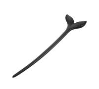 Black Ebony Wooden Hair Stick for Bun and Chignon, Handmade | Traditional Chinese Vintage Style, Fish Tail Shaped Design, Non Snagging Finish, for Dancers