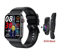 (Black -ECG Band) New E500 Blood Glucose Smart Watch Ecg Monitoring Blood Pressure Body Temperature Smartwatch Men Ip68 Waterproof Fitness Tracker - Smart Watches