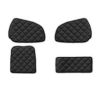 Black Eco Leather Door Panels & Dashboard Mats Compatible with SCANIA R/P/G 4 piece RHD