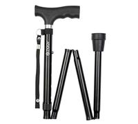 Black Economy Crutch Handled Folding Walking Stick