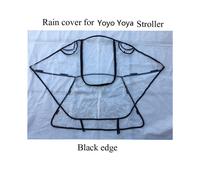 (Black edge raicoat) MomTan Universal Stroller EVA Raincoat Rain Cover Weather protection For 98% strollers , Waterprood zipprer windows