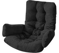 Black Egg Chair Cushion Replacement - Removable & Washable Thick Cushion for Hanging Hammock Swing Basket Chair - Comfortable Rattan Seat Pad for Indoor/Outdoor Use
