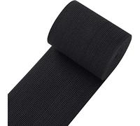 Black Elastic Flat Woven Elastic Heavy Stretch Sewing Bands Webbing Garment Sewing Tailoring Dress Skirt Waist Band Headbands Trouser Art and Craft Elastic 25mm,50mm,75mm (3 Inch x 2 Meter)