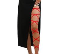 Black Elastic Leg Wraps, Rave Cross leg Straps with O-Ring, Non-Slip Garter Outfit Accessory for Festival Raves Dancing Cosplay Party Summer New