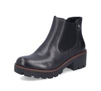 Rieker 79265-03 Black leather Womens Chelsea Boots in a Plain Leather in Size 38