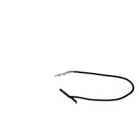 Black Elasticated Treasury Tag 100mm Silver Metal End Fastening (250x)