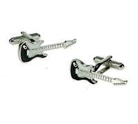 Black Electric Guitar Cufflinks in Gift Box - Onyx-Art London CK375
