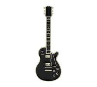 Black Electric Guitar Pin Badge